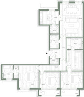 Планировка трехкомнатной(квартира) площадью 198.51 квадратных метров в “Фамильный дом Люче”