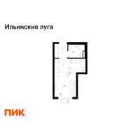 Планировка студии(квартира) площадью 22.1 квадратных метров в “ЖК Ильинские луга”
