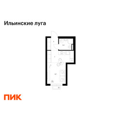 Планировка студии(квартира) площадью 22.1 квадратных метров в ЖК “ЖК Ильинские луга”