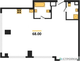 Планировка двухкомнатной(квартира) площадью 67 квадратных метров в “ЖК River Park Кутузовский (Ривер Парк Тауэрс)”