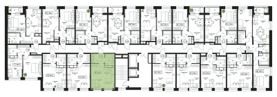Планировка студии(квартира) площадью 28.2 квадратных метров в ЖК “ЖК Пушкино Град”