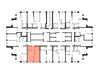 Планировка однокомнатной(квартира) площадью 39.7 квадратных метров в ЖК “ЖК Строгино 360”