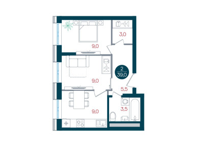 Планировка квартиры, ID 440989
