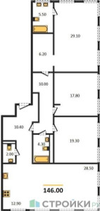 Планировка квартиры, ID 114486