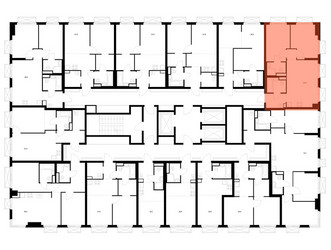 Планировка двухкомнатной(квартира) площадью 51.5 квадратных метров в ЖК “ЖК 2-й Иртышский”