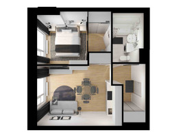 Планировка однокомнатной(квартира) площадью 36.6 квадратных метров в “ЖК Ильинские луга”