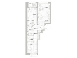 Планировка двухкомнатной(квартира) площадью 77.84 квадратных метров в “Архитектурный проект Мыс”