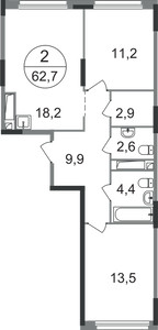 Планировка квартиры, ID 548211