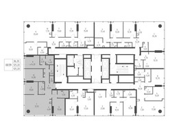 Планировка 4+ комнатной(квартира) площадью 125.2 квадратных метров в “ЖК Слава”