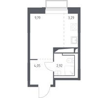 Планировка студии(квартира) площадью 20.1 квадратных метров в “ЖК Долина Яузы”