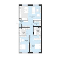 Планировка двухкомнатной(квартира) площадью 104.3 квадратных метров в “Клубный квартал Садовническая 69”