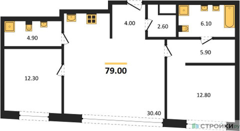 Планировка квартиры, ID 546866