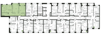 Планировка трехкомнатной(квартира) площадью 68.5 квадратных метров в ЖК “ЖК Пушкино Град”