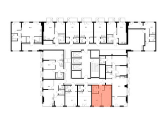 Планировка однокомнатной(квартира) площадью 34.7 квадратных метров в ЖК “ЖК 2-й Иртышский”