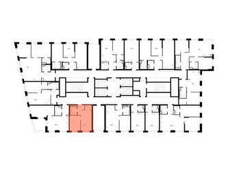 Планировка однокомнатной(квартира) площадью 32.7 квадратных метров в ЖК “ЖК 2-й Иртышский”