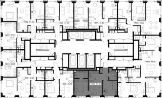 Планировка двухкомнатной(квартира) площадью 53.6 квадратных метров в “ЖК СЕТ”