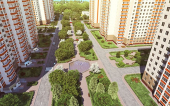 Тротуары и дороги внутри ЖК «Новое Бутово»