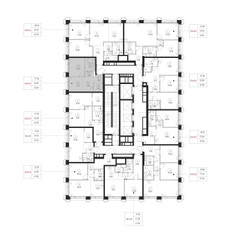 Планировка однокомнатной(квартира) площадью 32.6 квадратных метров в ЖК “ЖК SET (Сет)”