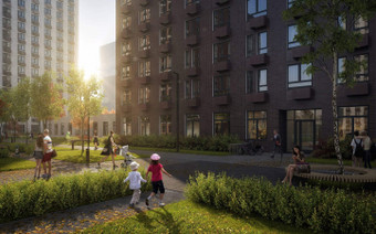 Придомовая территория ЖК "Ильменский 17"