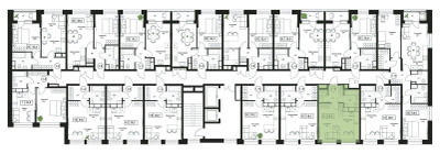 Планировка студии(квартира) площадью 28.8 квадратных метров в ЖК “ЖК Пушкино Град”