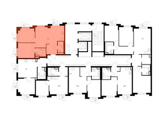 Планировка двухкомнатной(квартира) площадью 53 квадратных метров в ЖК “ЖК Онежский вал”