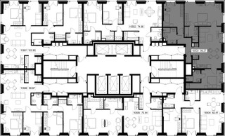 Планировка трехкомнатной(квартира) площадью 98.3 квадратных метров в “ЖК SET (Сет)”