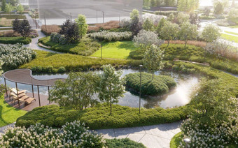 Озеленение в “Левел Нижегородская”