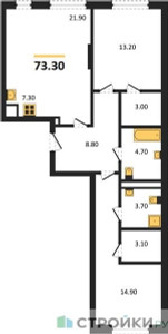 Планировка квартиры, ID 528625