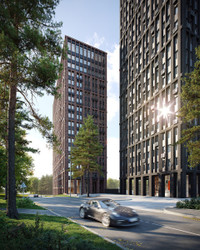 Планировка трехкомнатной(квартира) площадью 76.1 квадратных метров в ЖК “ЖК Baires”