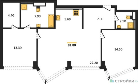 Планировка квартиры, ID 410583