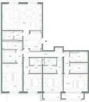 Планировка 4+ комнатной(квартира) площадью 268.23 квадратных метров в “Фамильный дом Люче”