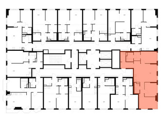 Планировка трехкомнатной(квартира) площадью 72.7 квадратных метров в ЖК “ЖК 2-й Иртышский”