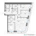 Планировка квартиры Трехкомнатная (Квартиры)129.44