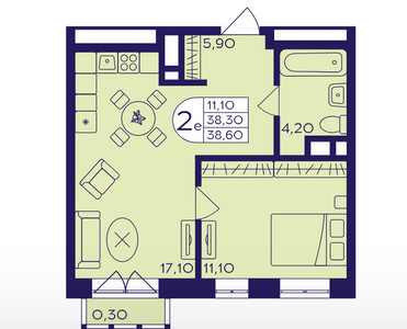 Планировка квартиры, ID 419303
