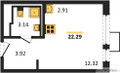 Планировка квартиры Студия (Квартиры)22.29