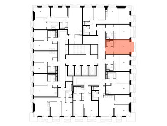 Планировка студии(квартира) площадью 22 квадратных метров в ЖК “ЖК 2-й Иртышский”