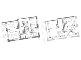 Планировка двухкомнатной(квартира) площадью 138.9 квадратных метров в “ЖК Клубный дом КОСМО 4/22”