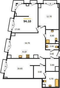 Планировка квартиры, ID 112420