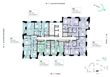 Планировка двухкомнатной(квартира) площадью 85.1 квадратных метров в ЖК “СберСити в Рублево-Архангельском”