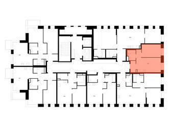 Планировка однокомнатной(квартира) площадью 33.5 квадратных метров в ЖК “ЖК Строгино 360”