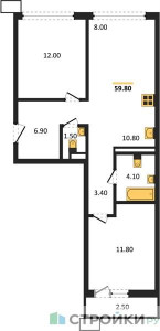 Планировка квартиры, ID 418056