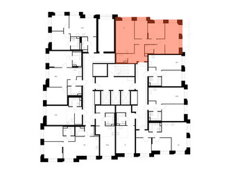 Планировка трехкомнатной(квартира) площадью 81 квадратных метров в ЖК “ЖК Онежский вал”