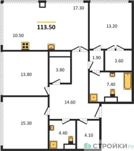 Планировка квартиры, ID 101446