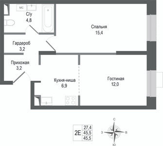 Планировка квартиры, ID 553447
