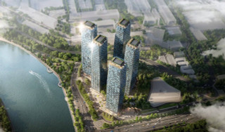 Вид на  ЖК "River Park Towers Кутузовский" сверху