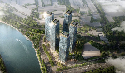 Планировка трехкомнатной(квартира) площадью 107.2 квадратных метров в ЖК “ЖК River Park Кутузовский (Ривер Парк Тауэрс)”