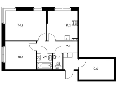 Планировка квартиры, ID 73320
