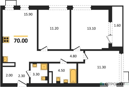 Планировка квартиры, ID 435272