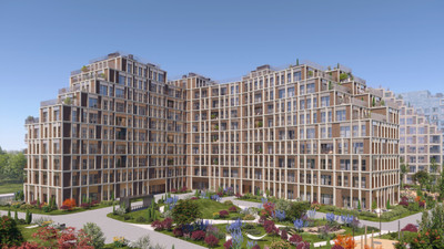 Планировка трехкомнатной(квартира) площадью 77.2 квадратных метров в ЖК “СберСити в Рублево-Архангельском”