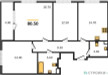 Планировка трехкомнатной(квартира) площадью 80.5 квадратных метров в “Жилой квартал Новое Медведково”